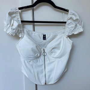 White corset top
